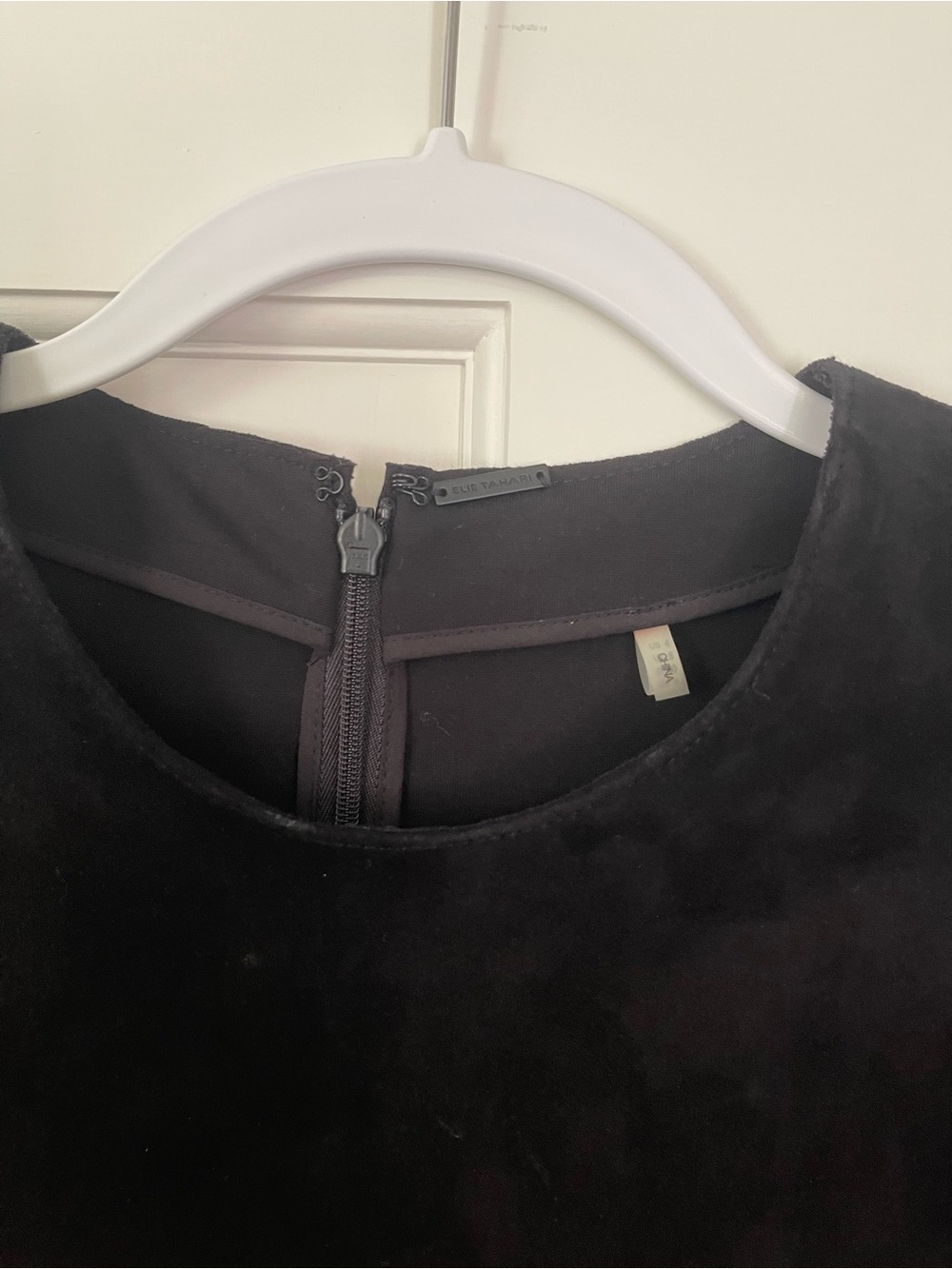 Elie Tahari Black Suede Dress